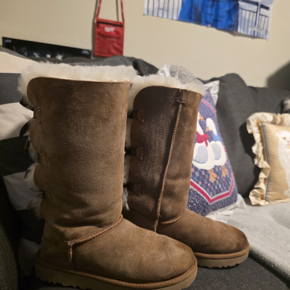 UGG Tan Fur-Lined Boots